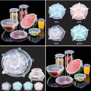 6 pc Silicon Food lid