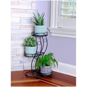 Indoor and Outdoor 3 tier iron plant stand and flower pot holder garden