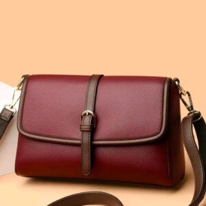 Genuine Soft Leather Handbag ( Red)