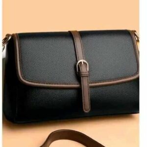 Genuine Soft Leather Handbag ( Black )
